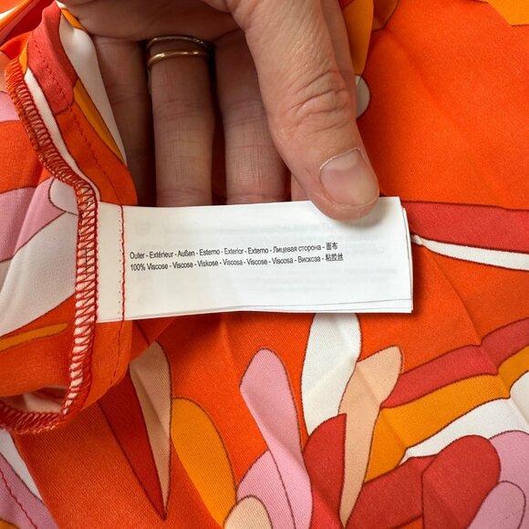 Traffic People Womens Maxi Dress A Line Smocked‎ Groovy Floral VNeck Size Large - Picture 14 of 16